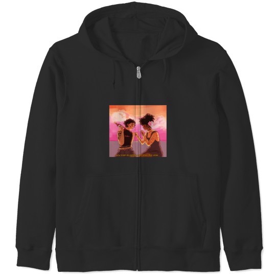 Discover you look so pretty and i love this view Zip Hoodies