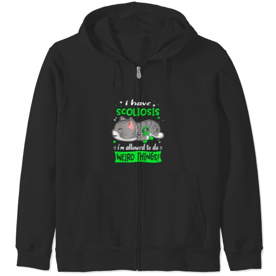 Discover Scoliosis Awareness, I Have Scoliosis i_m Allowed to do Weird Things! Active(1) Zip Hoodies