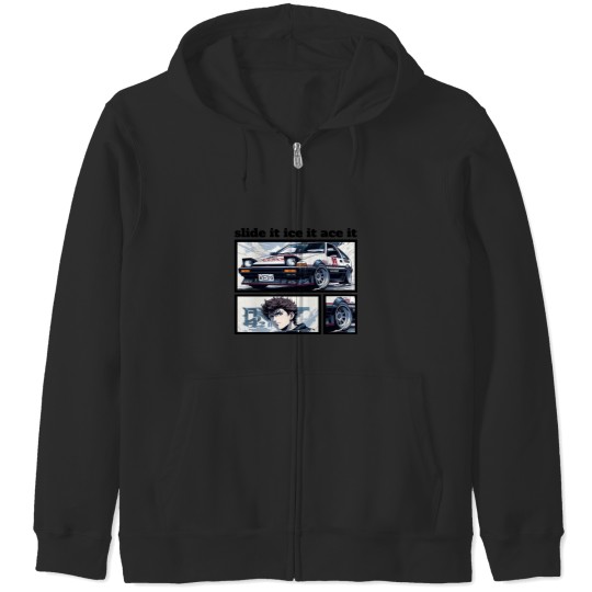 Discover R34 Skyline GTR Sticker_1 Zip Hoodies