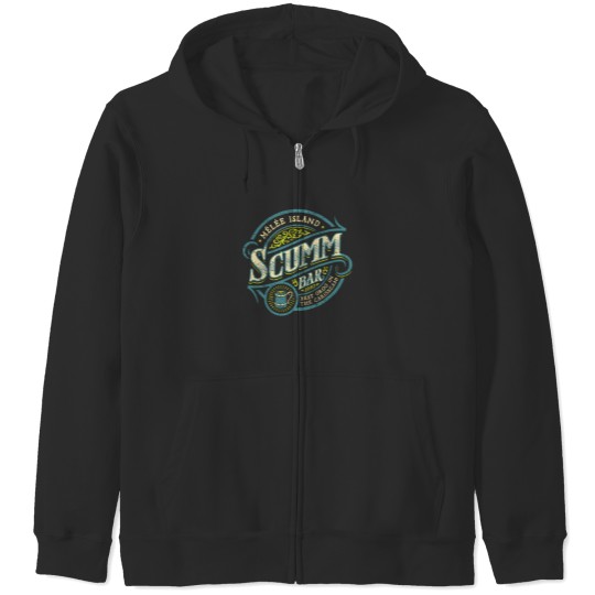 Discover The Pirate Bar Blue Zip Hoodies
