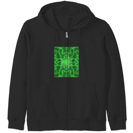 Discover 65 Mcmlxv Cosplay Green Burst Of Light Pattern 2 Zip Hoodies