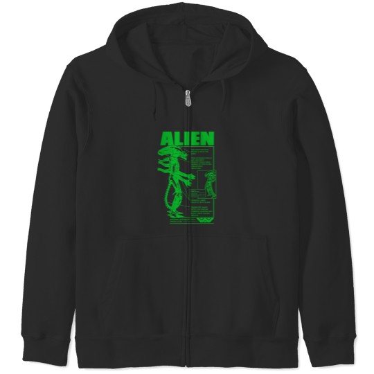 Discover Alien Specimen  Acid Green Zip Hoodies