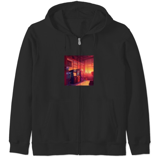 Discover 80'S Arcade Room 1 Zip Hoodies