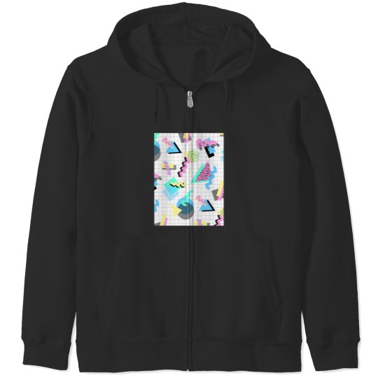 Discover 80S Pattern 1 Zip Hoodies