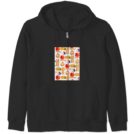 Discover Vegetable Pattern Graphic Zip Hoodies
