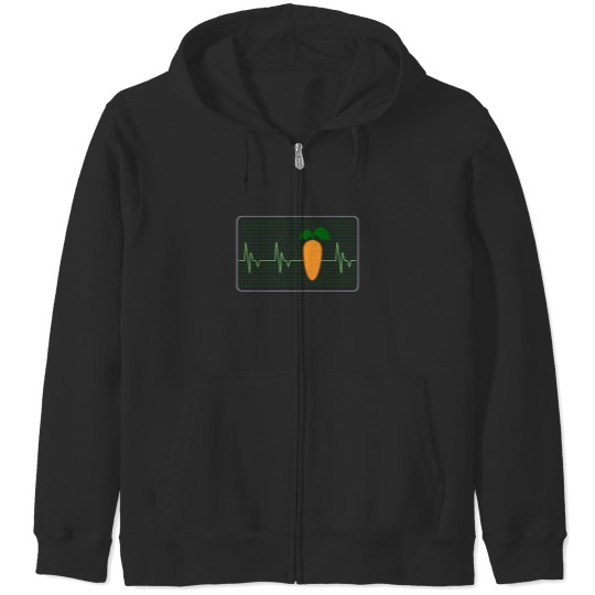 Discover Carrot Hearbeat Cool Carrot Design Zip Hoodies