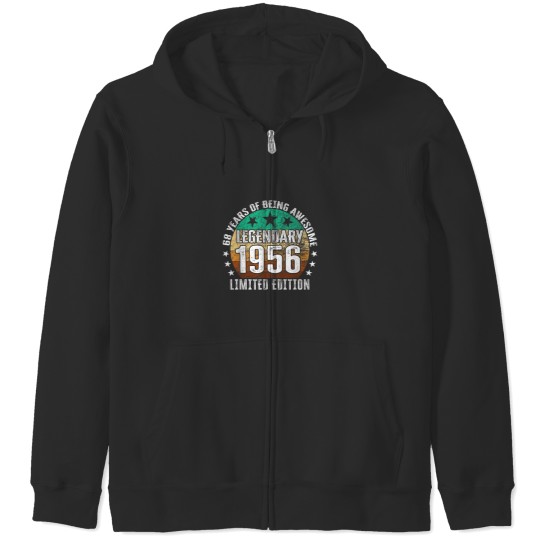 Discover 68th Birthday Limited Edition Born in 1956 Zip Hoodies