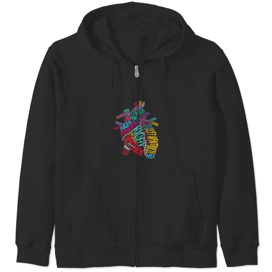 Discover Anatomical Heart Design Cardiac Cardiovascular I Zip Hoodies
