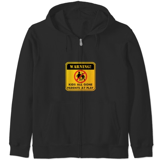 Discover Warning Kids All Gone Parents At Play - Empty Nester Couple Zip Hoodies