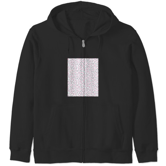 Discover 80'S Feel Pattern Pink And Green 2 Zip Hoodies