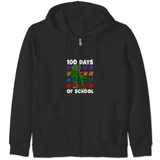 Discover 100 Days of School 100th Day Dino Zip Hoodies