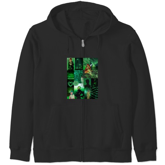 Discover Green Collage Active Zip Hoodie - Functional and Stylish