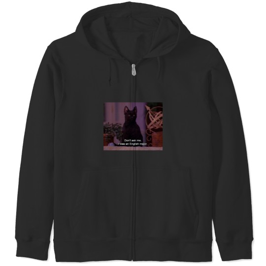 Discover Salem the Cat - English Major Zip Hoodies