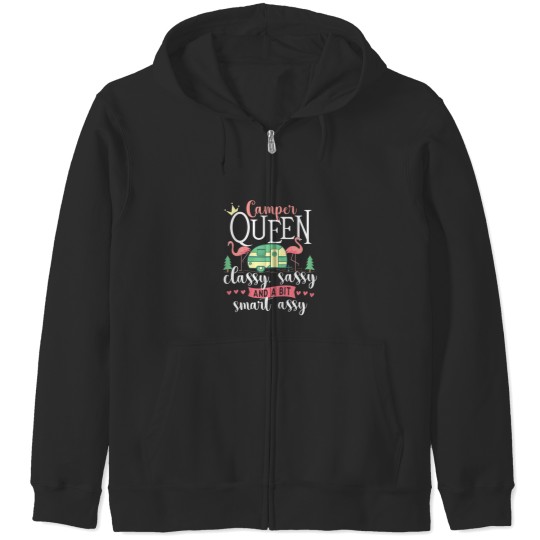 Discover Camper Queen Classy Sassy Glamping Glamper Glamo Zip Hoodies