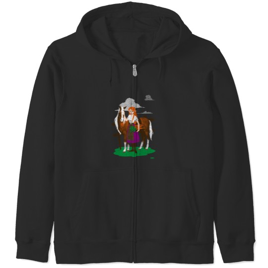 Discover Malon and the Horse Zip Hoodies