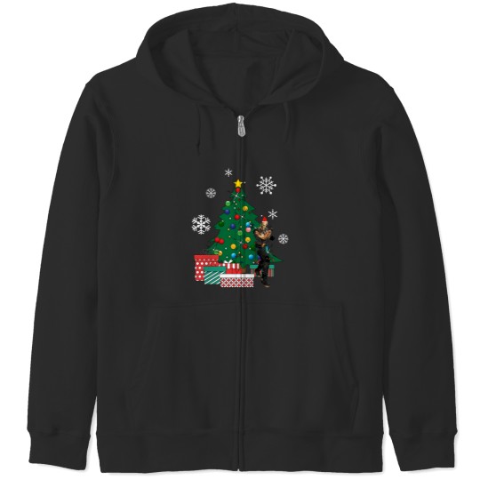 Discover Quan Chi Around The Christmas Tree Mortal Kombat Zip Hoodies