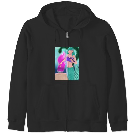 Discover Mermaid Witch 1 Zip Hoodies