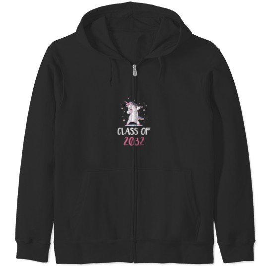 Discover 2032 Graduation Shirt, Class of 2032 Unicorns Grow With Me Classic Zip Hoodies
