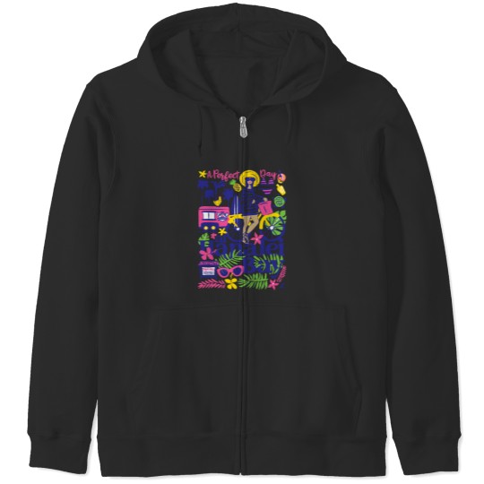 Discover A Perfect Day at Hanalei Bay Collage Active Zip Hoodies