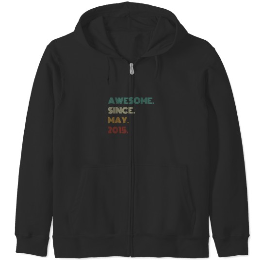 Discover 9 Years Old Awesome Since May 2015 9th Birthday Zip Hoodies