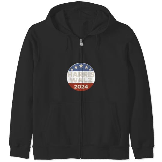 Harris Walz 2024 Zip Hoodies