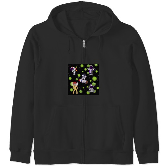 Discover Spaceman Rocket1 On My Back. Active Zip Hoodies
