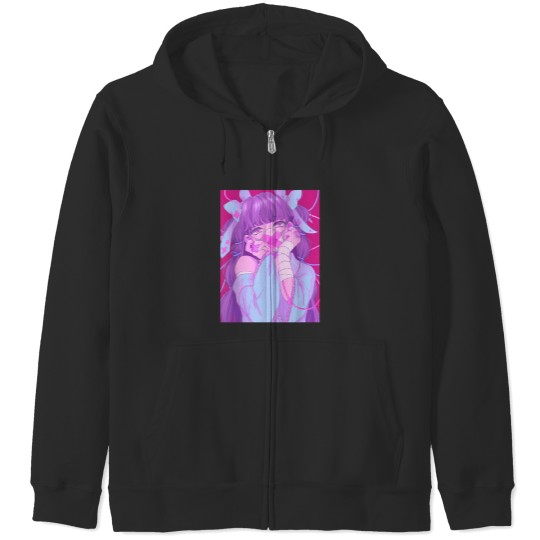 Discover Pastel Goth Yami Kawaii Menhera Waifu Anime Girl Zip Hoodies