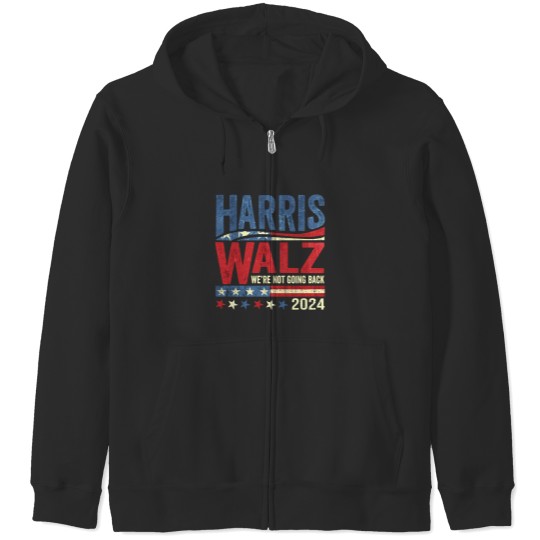 Discover Harris Walz, we're not going back - Were Not Going Back - Zip Hoodies