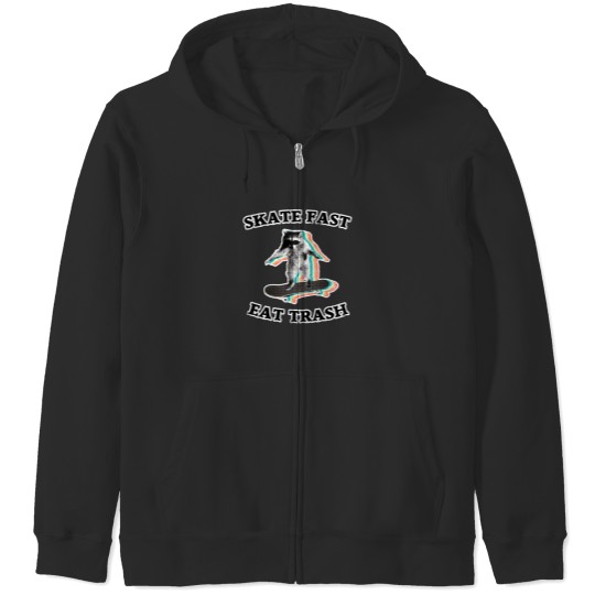 Discover Skate Fast Eat Trash  Radical Raccoon Zip Hoodies