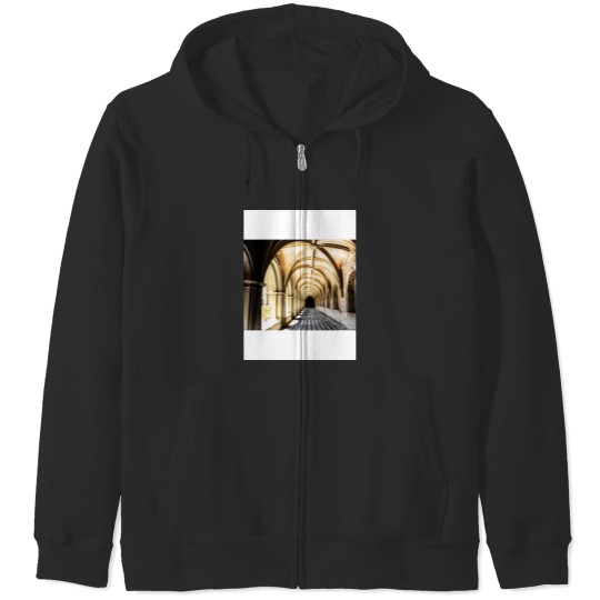 Discover White Marble Hallway European Arches &amp_ Architecture Active Zip Hoodies