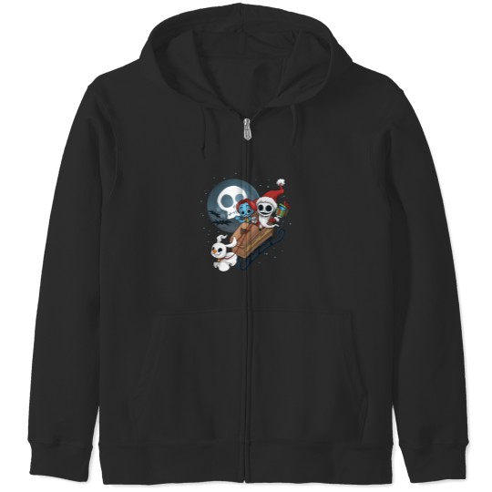 Discover Merry Nightmas Zip Hoodies