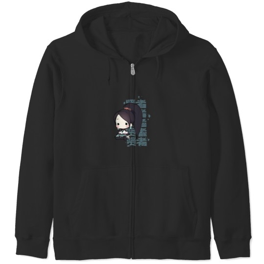 Discover Sage Valorant Zip Hoodie - Cute Chibi Agent Gift for Gamers