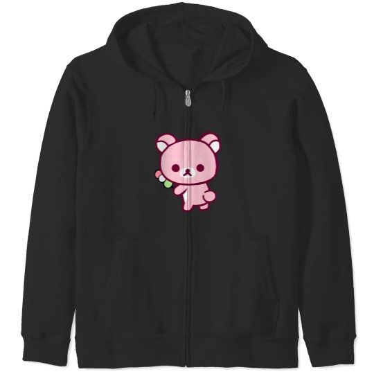 Discover Pastel Pink Korilakkuma Zip Hoodies
