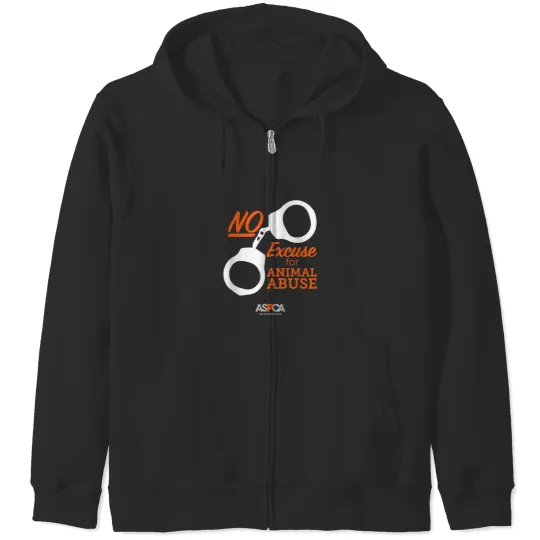 Discover ASPCA No Excuse for Animal Abuse Dark Zip Hoodies