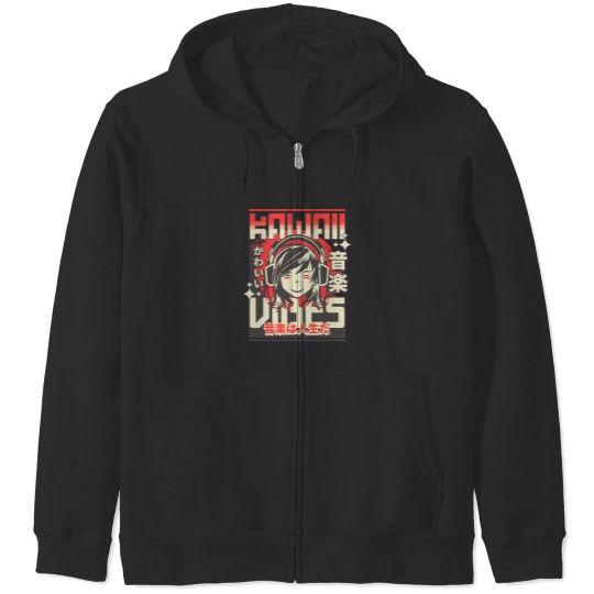 Discover Kawaii Vibes Zip Hoodies