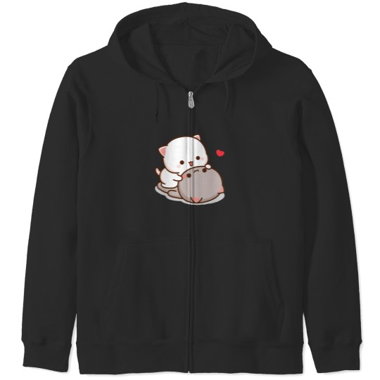 Discover Peach And Goma Mochi Cat Love Classic Zip Hoodies