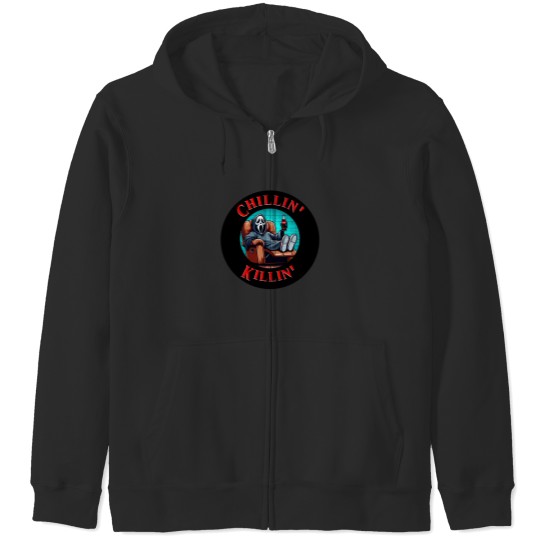 Discover Chillin' Killin'  Ghostface Scream Zip Hoodies
