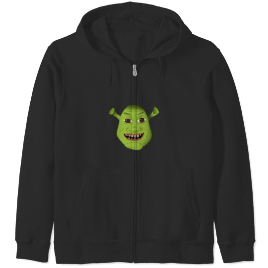 Discover Shrek Face Zip Hoodies