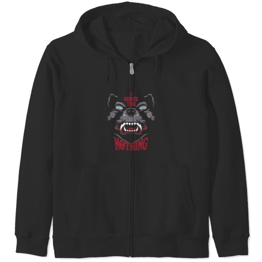 Discover I Serve The Nothing Zip Hoodies