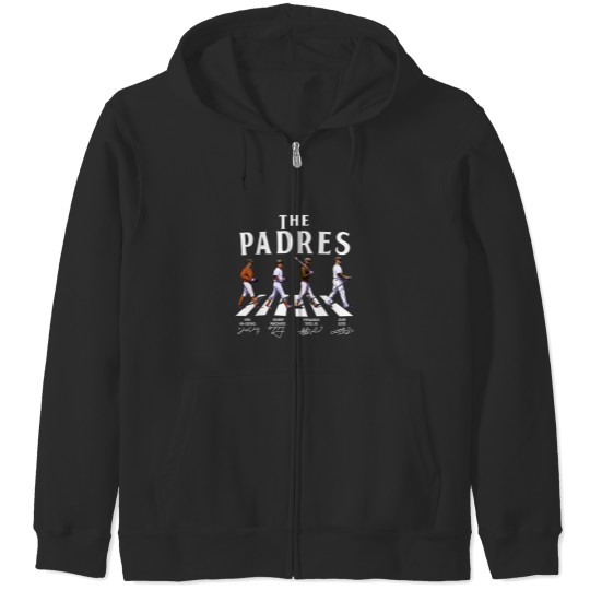 Discover The Padres Walking Abbey Road Signatures Baseball Zip Hoodies, Kim Ha-Seong, Manny Machado, FRD Tatis JR.