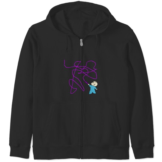 Discover Harold and the purple crayon Zip Hoodies