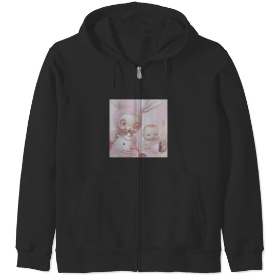 Discover mark ryden pink bunny Zip Hoodies