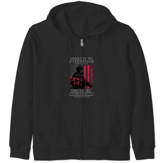 Discover Sorry If My Patriotism Offends You - Patriots Patriotism Patriotic Veteran 26 Zip Hoodies