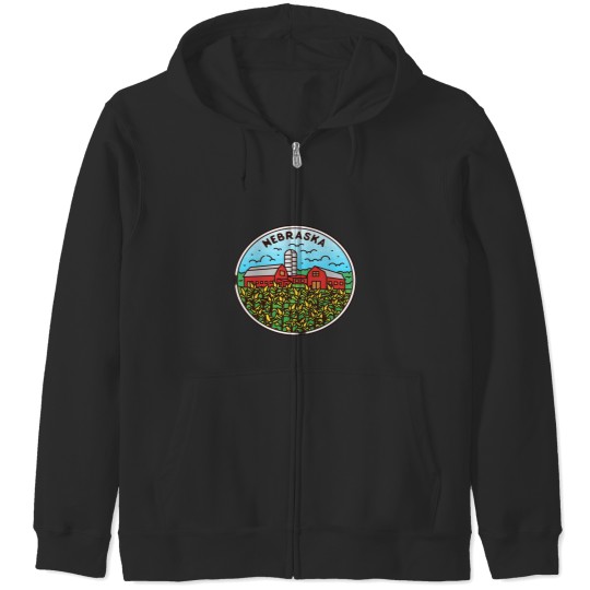 Discover Nebraska Wesleyan Prairie Wolves Sticker Zip Hoodies