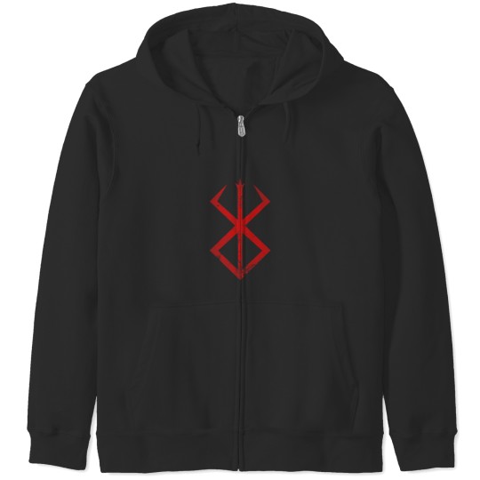 Discover Berserkk Rune Warrior Norse mythology symbol Curs Zip Hoodies