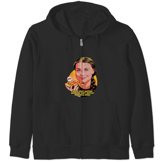 Discover This Is What Happens When You Don't Recycle Your Pizza Boxes Sticker Zip Hoodies