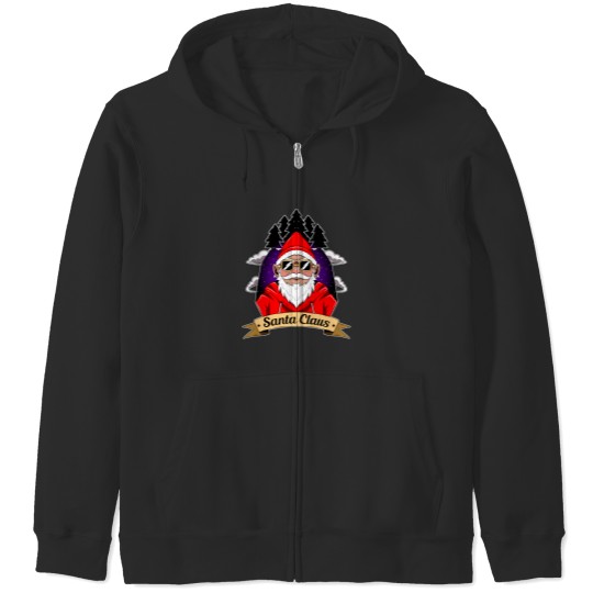 Discover Illustration Of Santa Claus Zip Hoodies