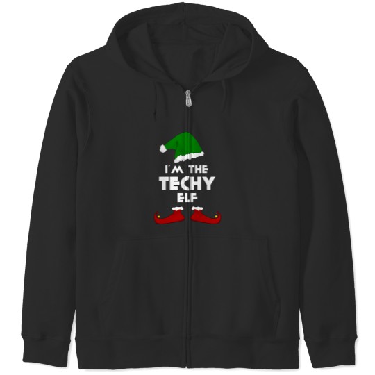 Discover I'M The Techy Elf - Family Funny Christmas Shirts Zip Hoodies
