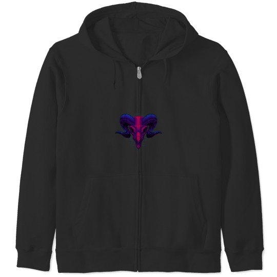 Discover Goat Skull Zip Hoodies