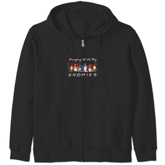 Discover Hanging With My Gnomies Funny Gnome Zip Hoodies
